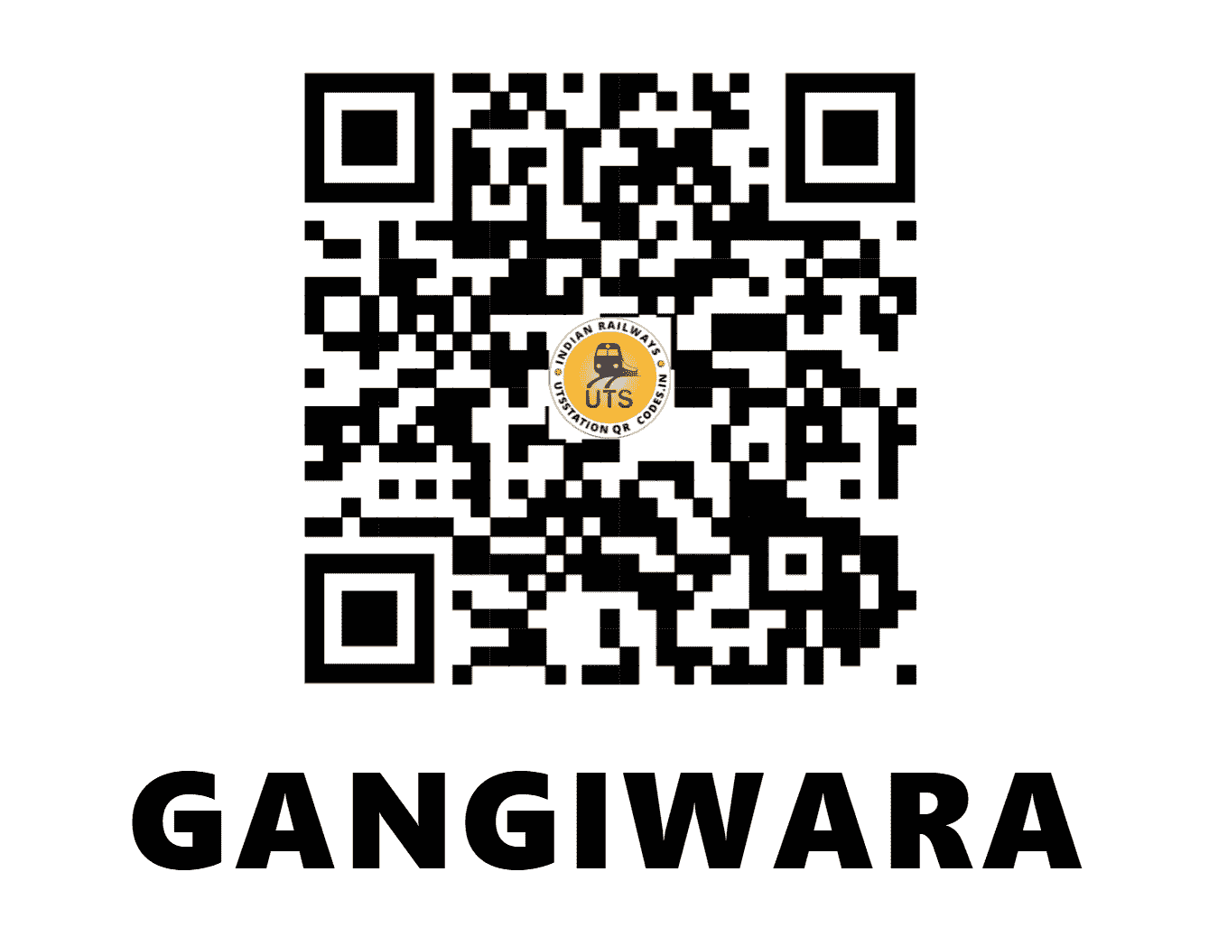 UTS QR Code for GANGIWARA - GNW - CR (MADHYA PRADESH)